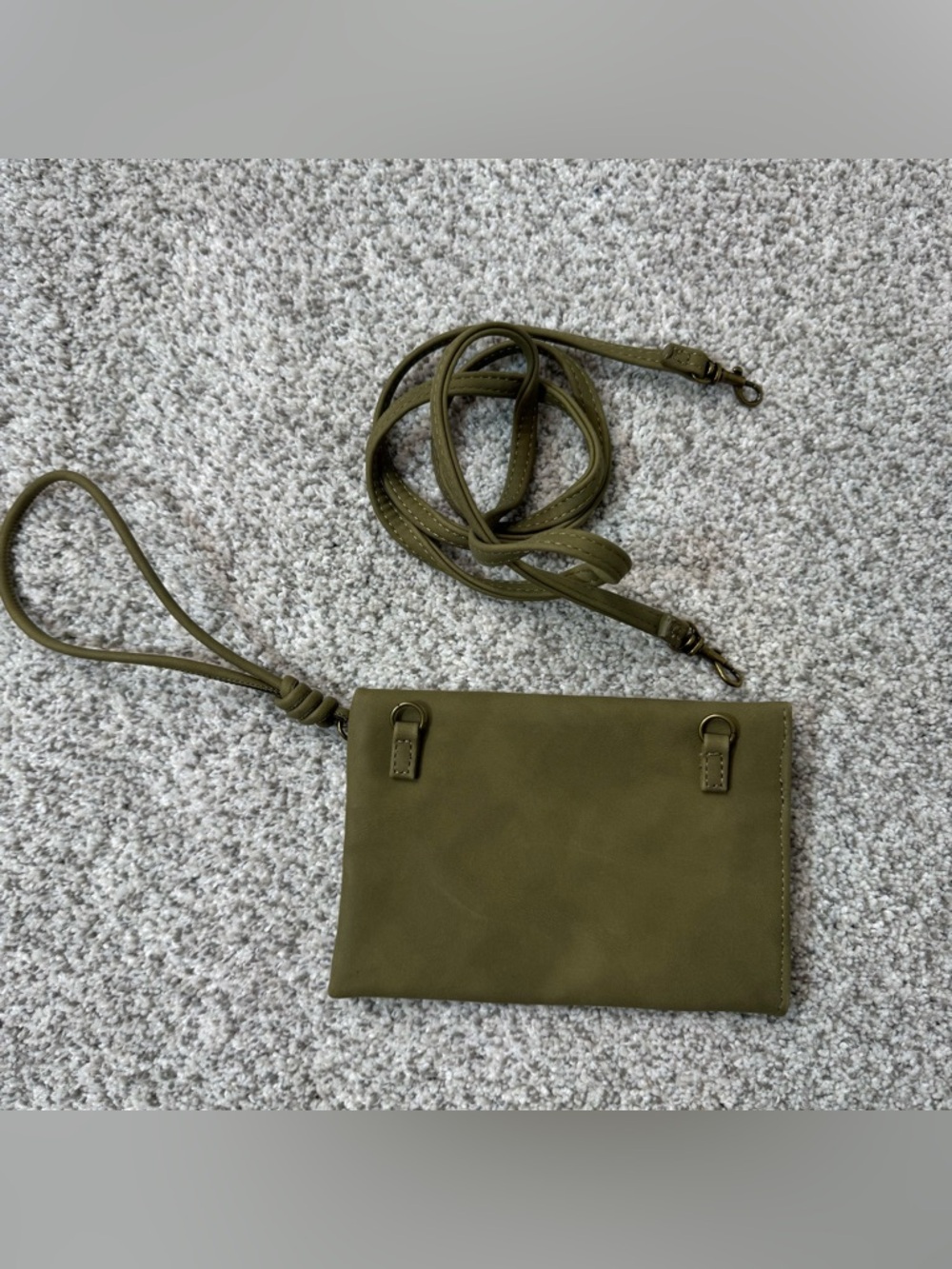 Universal Thread Olive Green Crossbody Wristlet Concert Ready - Picture 5 of 11
